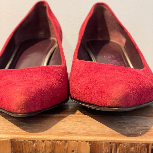 Stuart Weitzman Eva 33mm Suede Pump Wine Red 8.5 - Picture 5 of 11